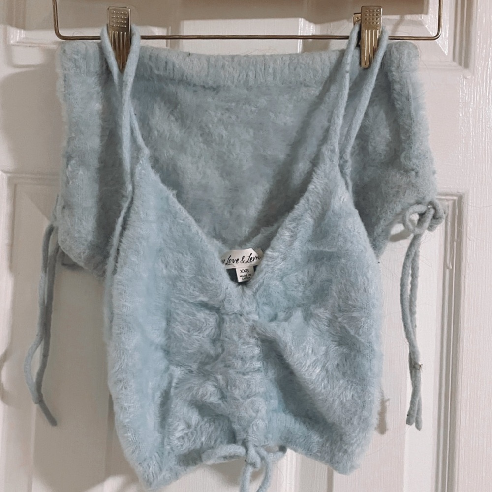For Love & Lemons Fuzzy Lingerie Sleep Set